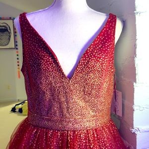 Garnet and gold party dress size Large